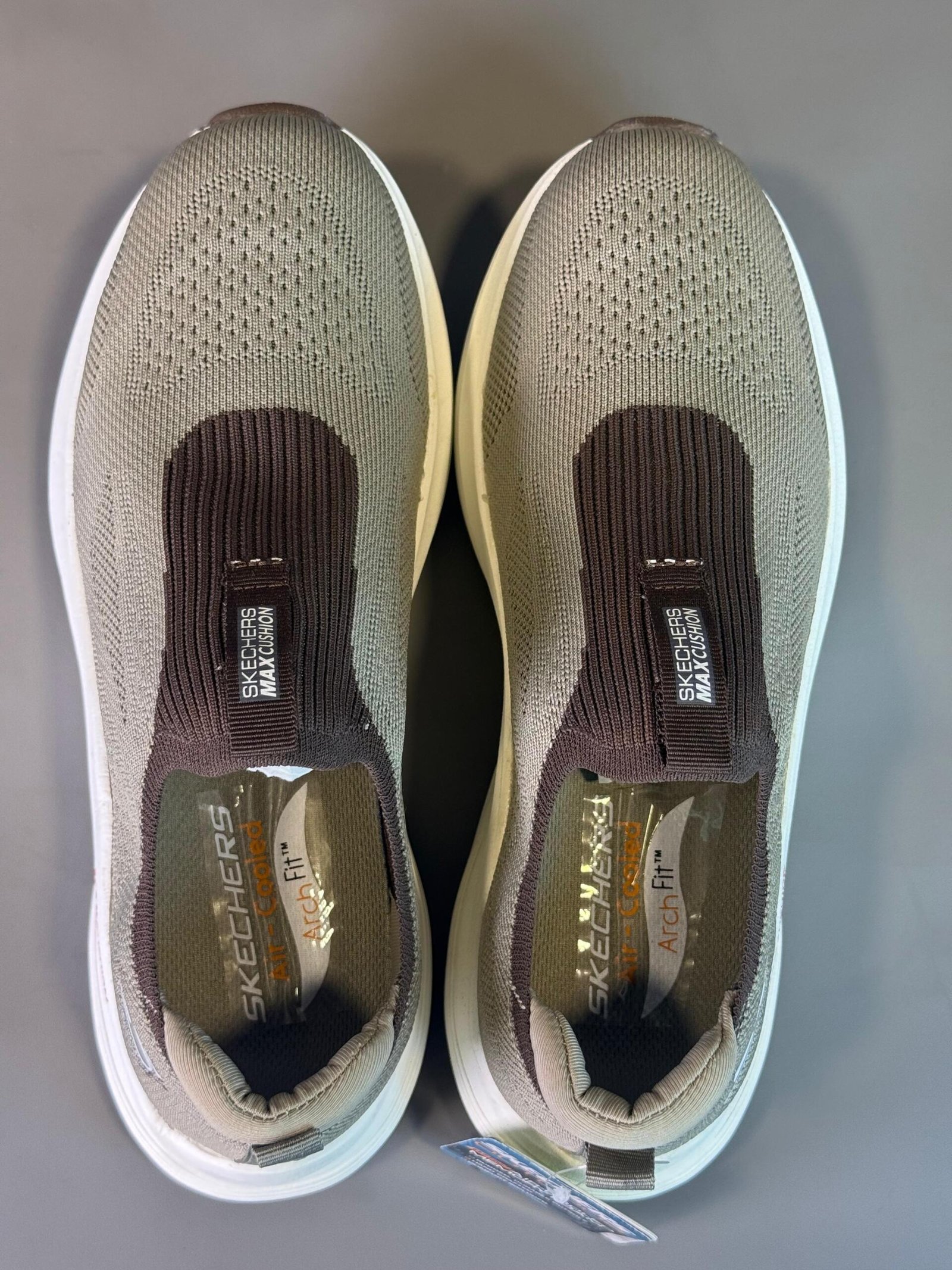 Skechers Max Cushioning Premium Slip-On - Brown & Beige - Image 4